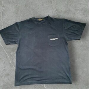 VTG Gianni Valentino Italy Single Stitch Pocket Tee Shirt Mens M Black Rare 90s